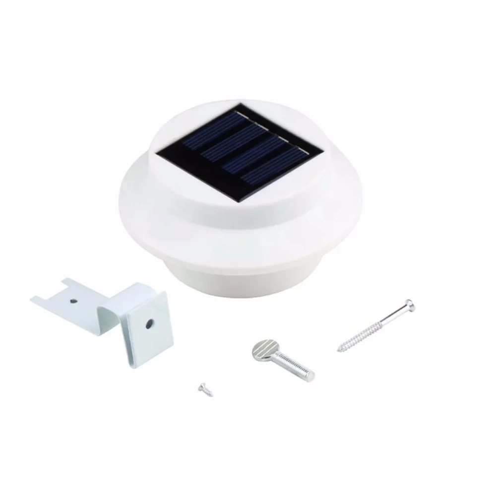3 светодиодный энергосберегающий светильник на солнечной батарее для наружного сада, ландшафта, двора, забора, стена желоба, крыша, задний светильник, ручная лампа