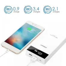 Dual USB Output Mobile Power 10000mah Large Capacity Portable Poverbank LCD Screen Digital Display Emergency Power Charger