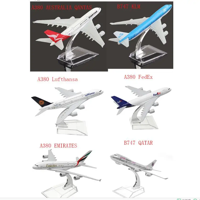 

Diecast Metal 16cm Airplane Model A380 Australia Qantas Aeroplane Scale Desk Toy Model Building Kits Toy For Children Souvenir