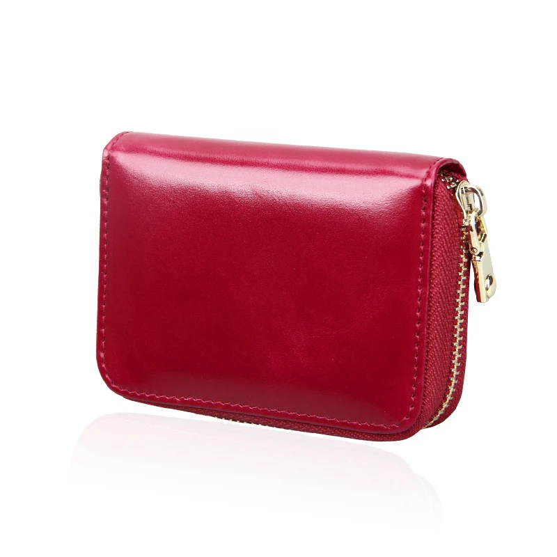 YUFANG дизайнерские модные женские туфли держатель для карт молния пояса из натуральной кожи кошелек кредитные карты сумка унисекс изменить - Цвет: red