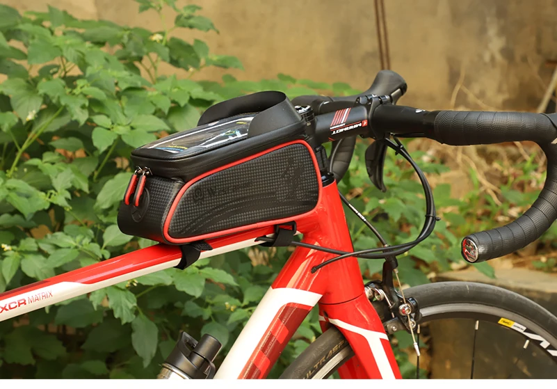 WEST BIKING, водонепроницаемая велосипедная сумка, велосипедная Передняя сумка, 6 дюймов, сенсорный экран, сумка для хранения телефона, велосипедная сумка, сумки для телефона