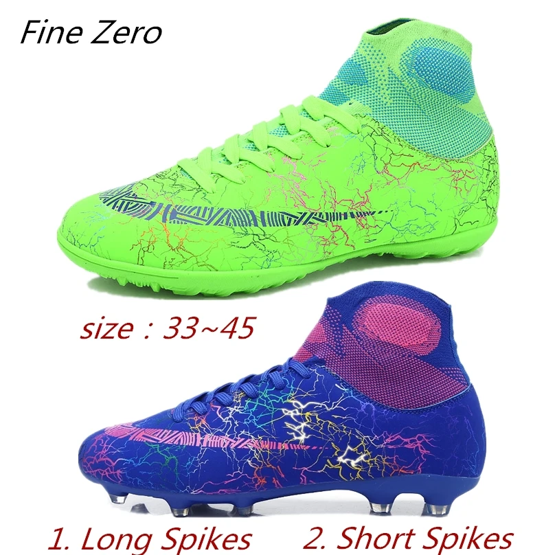 Fine Zero новые взрослые мужские уличные футбольные бутсы обувь с высоким берцем TF/FG футбольные бутсы тренировочные спортивные кроссовки оригинальные бутсы