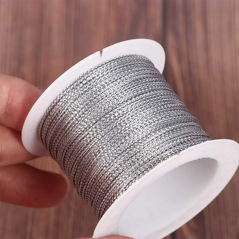 20/60 Meters Rope Gold/Silver/Red Color Cord Thread String Ribbon Line Bracelet Making No-slip Clothing Accessories nylon cord leather cord clothing accessories cotton rope jute rope macrame cord nylon rope waxed cord satin cord faux suede cord