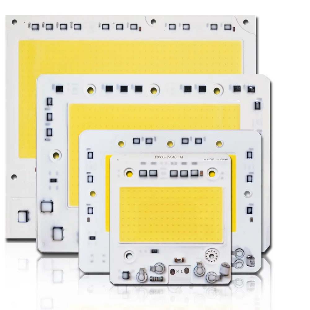 5 шт./лот светодиодный чип COB AC110V/220 В вход с умным IC 50 Вт 100 150 200 подходит для DIY