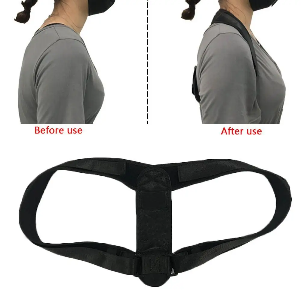 

Anti-Hump Elastic Aligner Posture Shoulder Lumbar Support Correction Adjustable Back Prevent Strain Back Strap Massage Protector