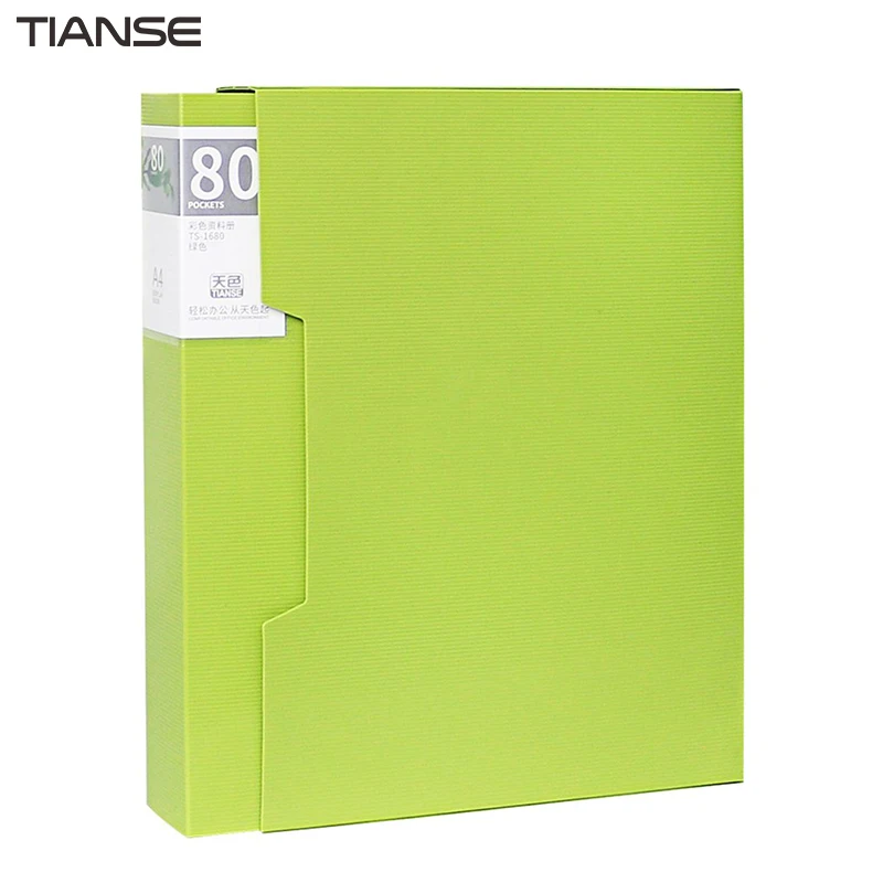 

TIANSE TS-1680 Large Capacity 80 Pages PP File Folder Document Folder Data Book Folder For A4 Paper Office Supplies