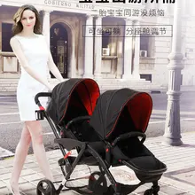 Легкая Складная двойная коляска может сидеть и отстегиваться высокий пейзаж Дракон и Феникс второй ребенок двойная тележка