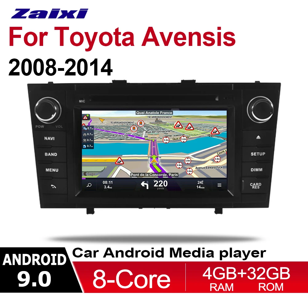 

ZaiXi 7" Android Car Multimedia player 2 Din WIFI GPS Navigation Autoradio For Toyota Avensis 2008~2014 touch screen Bluetooth