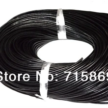 100 метров 4 мм черный круглый шнур из натуральной кожи, ожерелье и браслет шнур из натуральной кожи