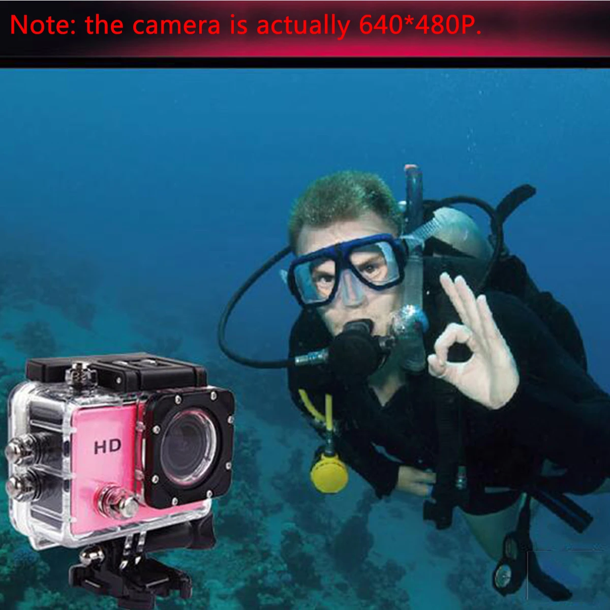Фристайл 2 дюймовый ЖК дисплей 640P * 480P экшн Камера позволяющая погружаться под