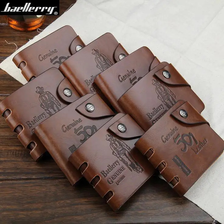 Wallet Men 2016 New Arrival Purse Male PU Leather Credit Card Holder Coin Pocket Short small Maschio Portafoglio Famous Brand