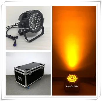 

6pcs+flightcase IP65 Par led rgbwauv outdoor led uplights wash effect 18x18W par 64 led waterproof