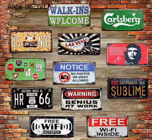 USA-Vintage-Metal-Tin-Signs-Route-66-Car-Number-Plates-License-Metal-Plate-Poster-Bar-Club.jpg_640x640