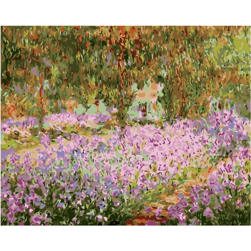 

Painting By Numbers DIY Dropshipping 40x50 50x65cm Abstract painted orchid Flower Canvas Wedding Decoration Art picture Gift