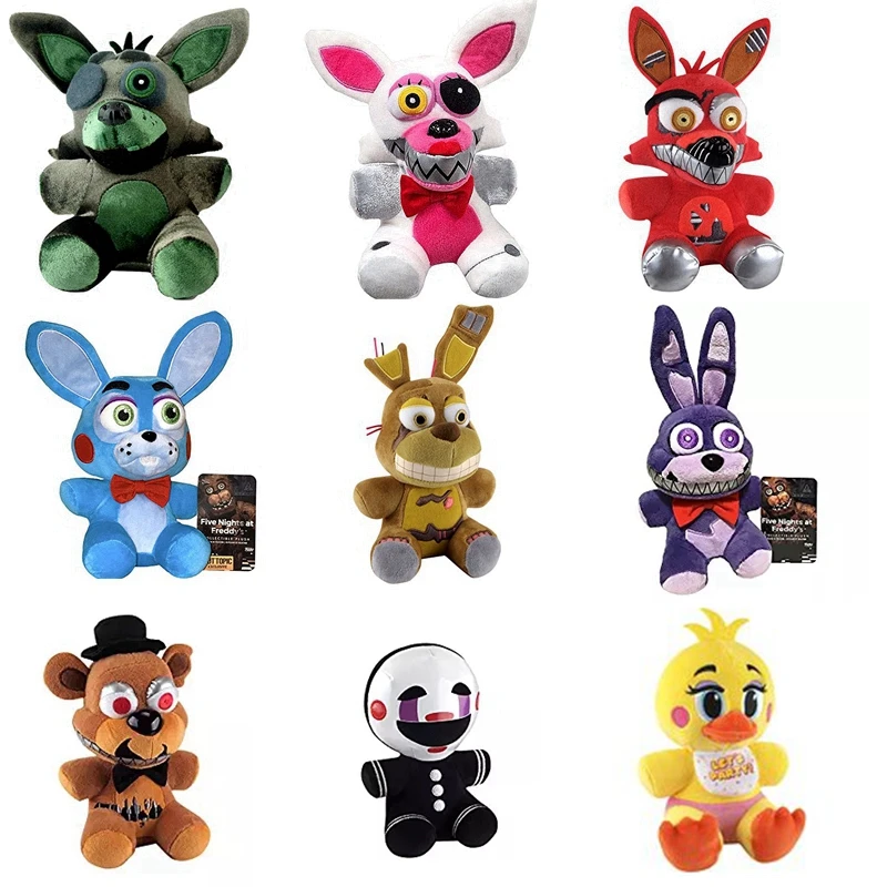

NEW 7"/18cm FNAF Five Nights at Freddy's Chica Bonnie Foxy Puppet Marionette Clown Plush Doll Collectible Toy Christmas Gift