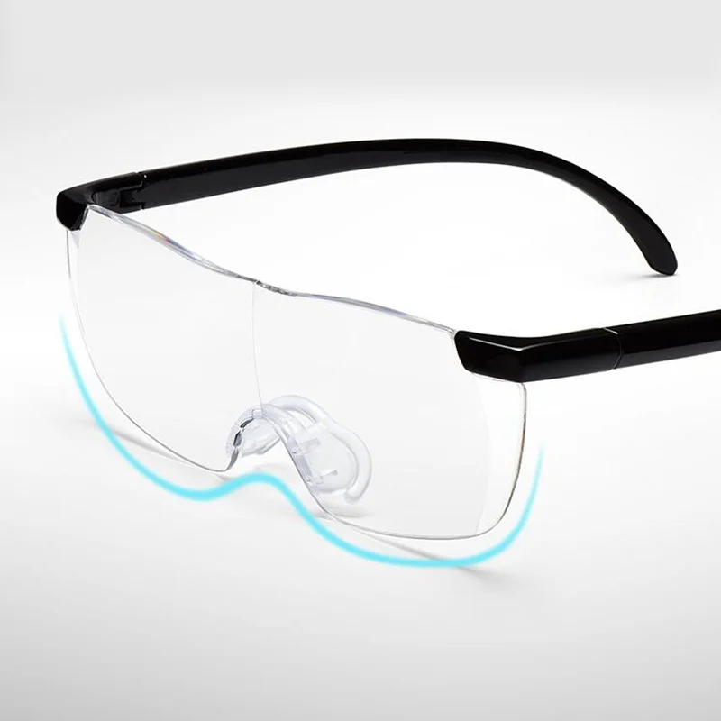 

250 Degree Vision Glasses Frameless 1.6X headband magnifier Eyewear presbyopic glasses For Needle Reading Magnifier Watching