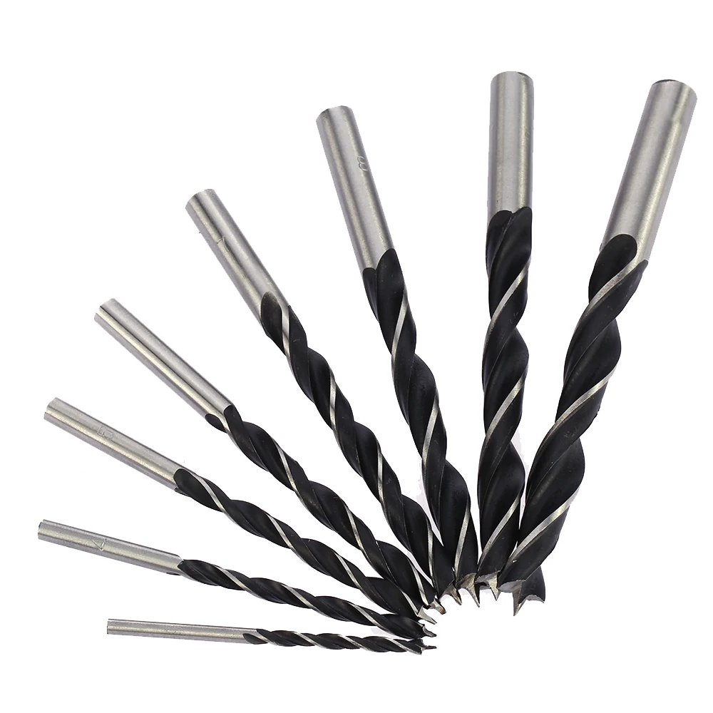 

8pcs/set 3-10mm Brad Point Wood Drill Bit High-carbon Steel Wood Drill Bit Set 3 4 5 6 7 8 9 10mm Three Point Woodworking Drill
