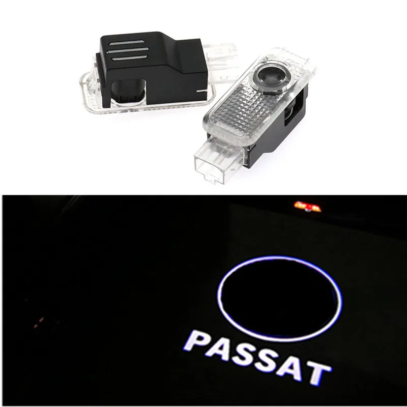 

For Volkswagen Logo With PASSAT Letters Car Door Badge Ghost Shadow Light LED For Passat B5 B5.5 Courtesy Projector Welcome Lamp