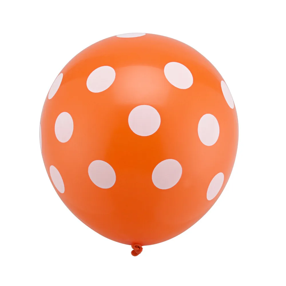 100 шт 12 дюймов латексный надувной шары горошек Цветной свадьба день рождения, детский душ вечерние украшения DIY Globos воздушные шарики - Цвет: Оранжевый