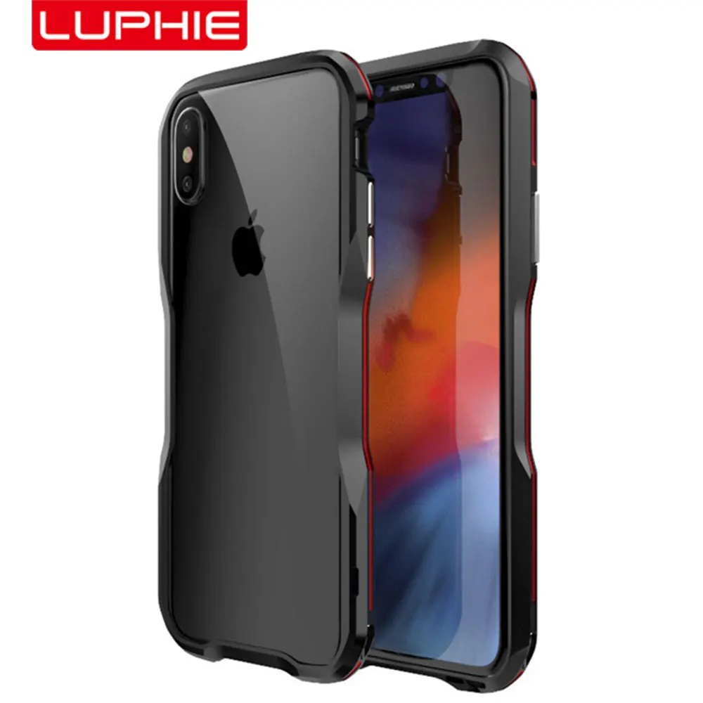 Luphie изогнутый металлический бампер для iphone Xs Max чехол Xr Ультратонкий алюминиевый