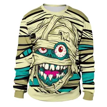 Модная спортивная одежда Новинка Wo для мужчин s для Хэллоуина вечерние пуловер с длинными рукавами Блузка с круглым вырезом толстовка спортивные костюмы Женская одежда