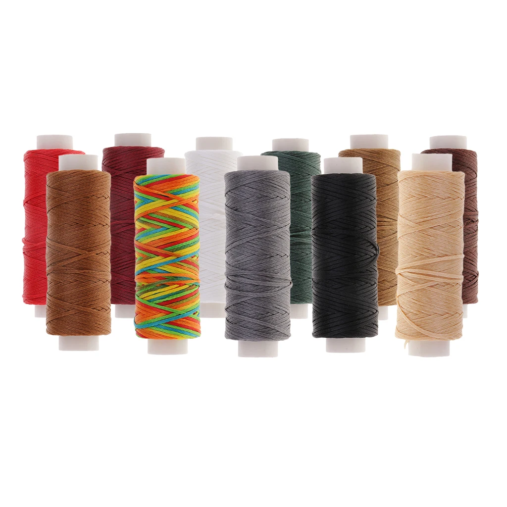 1 Spool Flat Waxed Polyester Braided Waxed Thread Cord for Sewing Accessories, DIY Jewelry Making