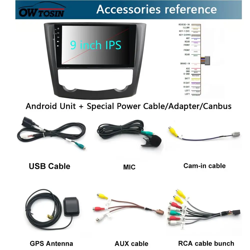Cheap 9" IPS Octa Core 4G+64G Android 9.0 Car Multimedia Player For Renault Kadjar 2015-2019 GPS Radio Stereo DSP CarPlay Parrot BT 3