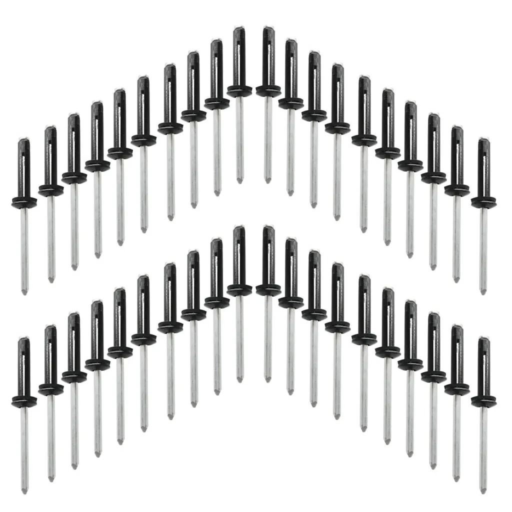40 Pieces Aluminum Tri-Grip Tri-Fold Rivet Aluminum Pop Rivets Kit Deck Mount Accessories for Kayak Fishing Boat Rod Holders