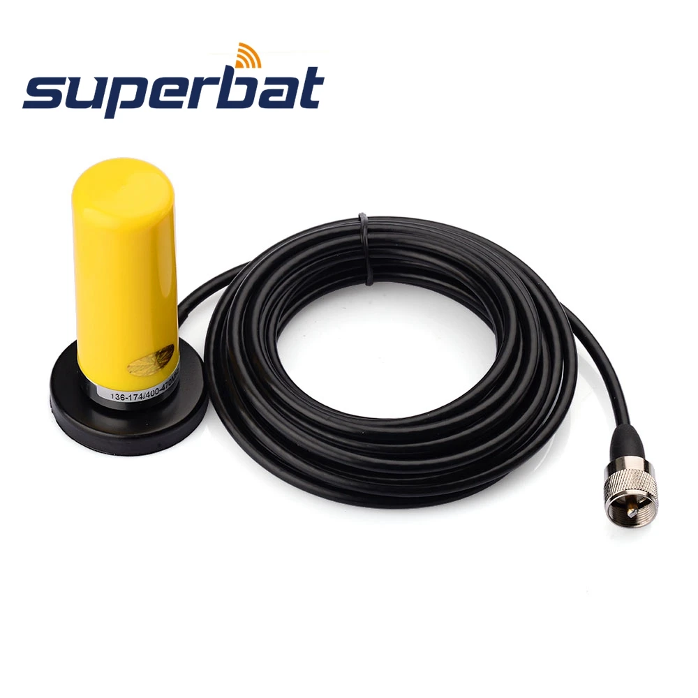 Superbat Vehicle/Car Mobile Radio VHF/UHF Dual Band Antenna 9cm Base
