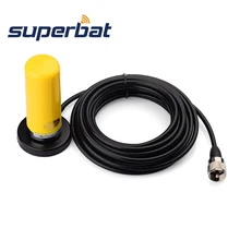 Superbat Vehicle/Car Mobile Radio VHF/UHF Dual Band Antenna 9cm Base Magnetic Mount BNC Male Plug 5M Cable for BC125AT Scanner