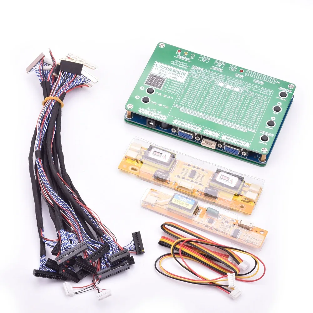 6 й ноутбук ЖК/светодиодный экран тестер набор инструментов панельный Lvds кабели