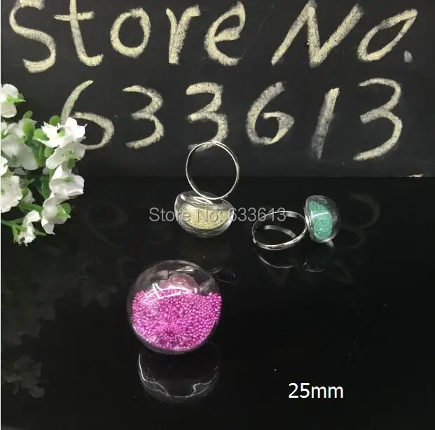 

Freeship 30sets/lot 25mm half Round Ball Liquid Rings glass bubble, Glass Globe Bubble Vial rings, glass bottle ring