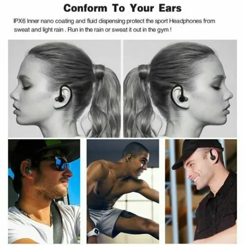 Wireless Bluetooth 4 1 Headset Ear Hook Sports Headphone Universal For Phone Stereo Earphone Handsfree Waterproof