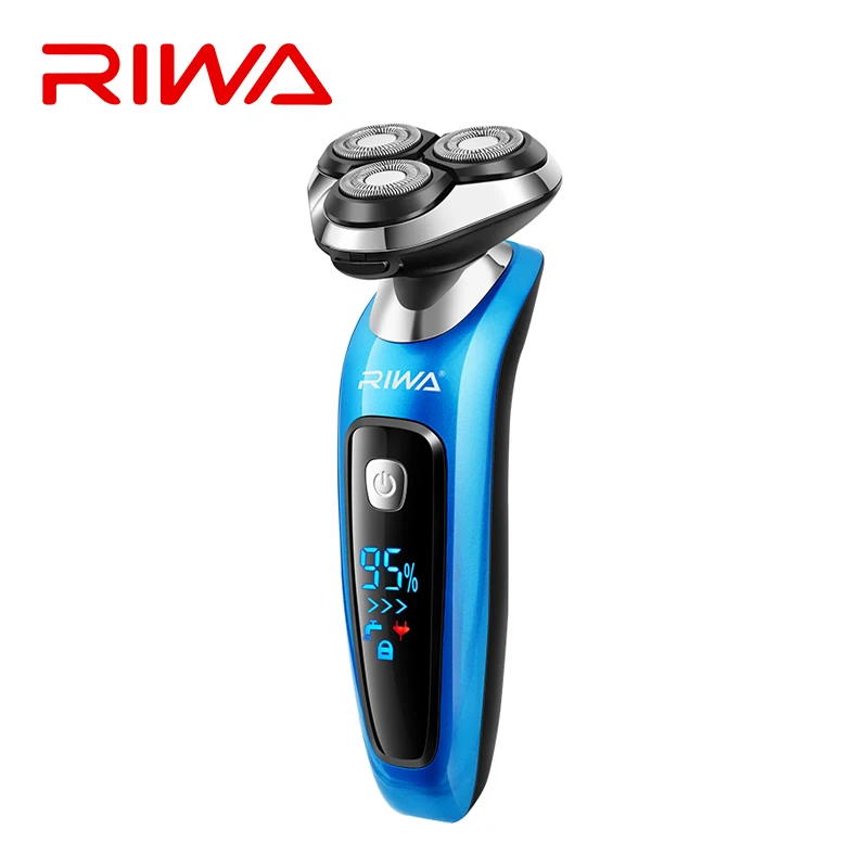 

RIWA 3D Floating Machine For Shaving Rechargeable Electric Razor Washable Beard Trimmer LED Display Trimer Men's Razor RA-5504