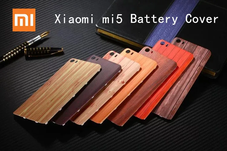 

Fashion Frosted Plastic Wood Bamboo Pattern Case For Xiaomi 5 Mi5 M5 Back Battery Cover Xiaomi mi 5 Housing Replacement Parts
