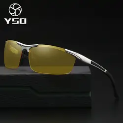 YSO очки ночного видения для мужчин алюминия и магния рамки поляризационные ночное видение очки для вождения автомобиля рыбалка с