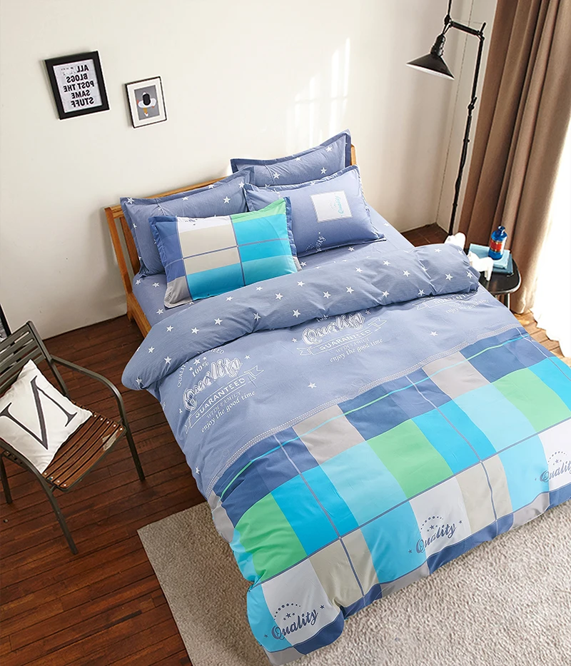 

Star Lattice Twin/queen size Duvet Cover Sheet Pillowcase Bed Linen Bedclothes