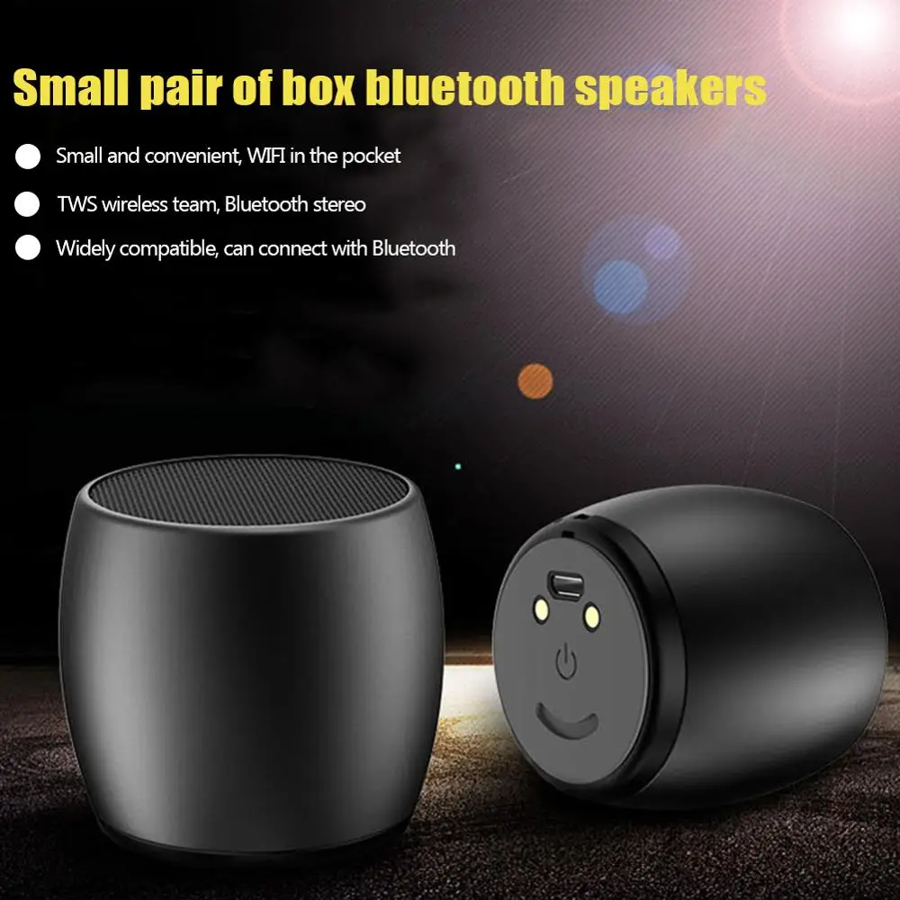 Беспроводной металлический Bluetooth динамик мини стерео двойная карта вставка