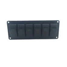 6 банды 12 В 24 В зеленый светодио дный Свет автомобиля кулисный переключатель Комбинации сплав переключатели Панель для автомобиля на колесах Yacht морской Лодка Грузовик аксессуары