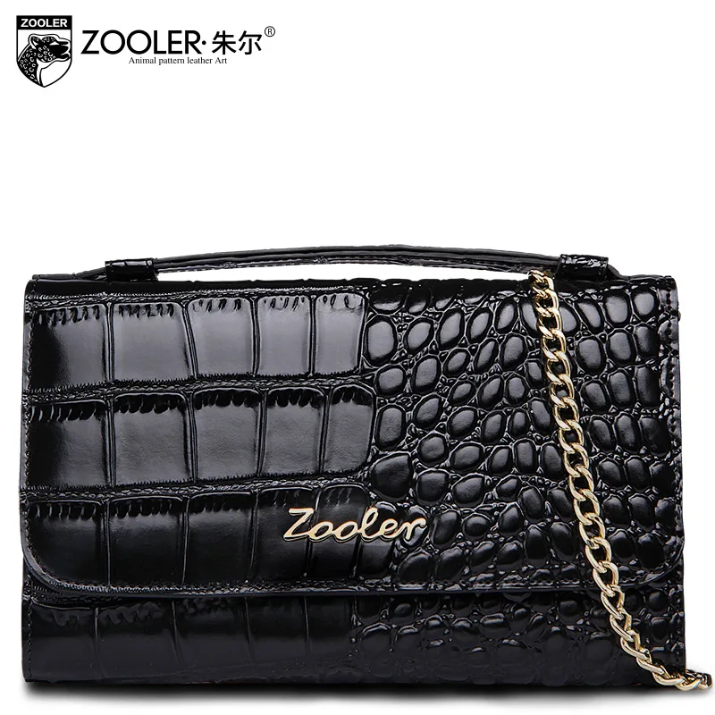 

ZOOLER Women Crocodile Pattern Genuine Leather Tote Bag 2018 Spring Ladies Small Chain Shoulder Bags for Women Messenger Bag