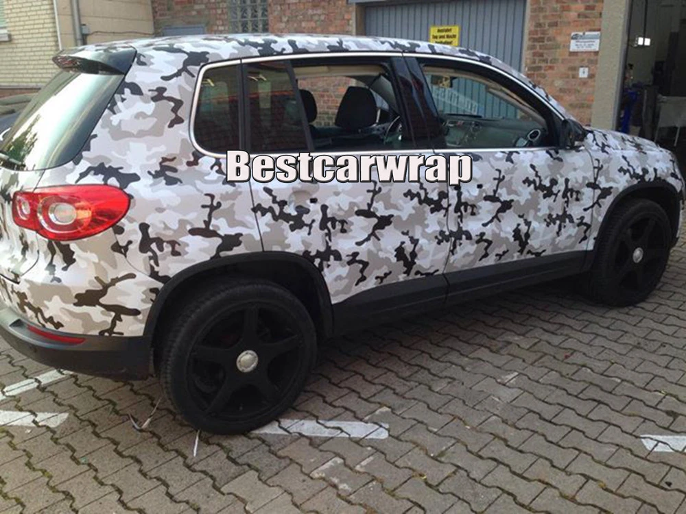 Black White Arctic Winter Army Camo Full Car Camo Kit Graphics Stickers Decals Camouflage Bonnet Roof Vinyl St 1 52x30m 5x98ft St St Stickerst Cars Aliexpress