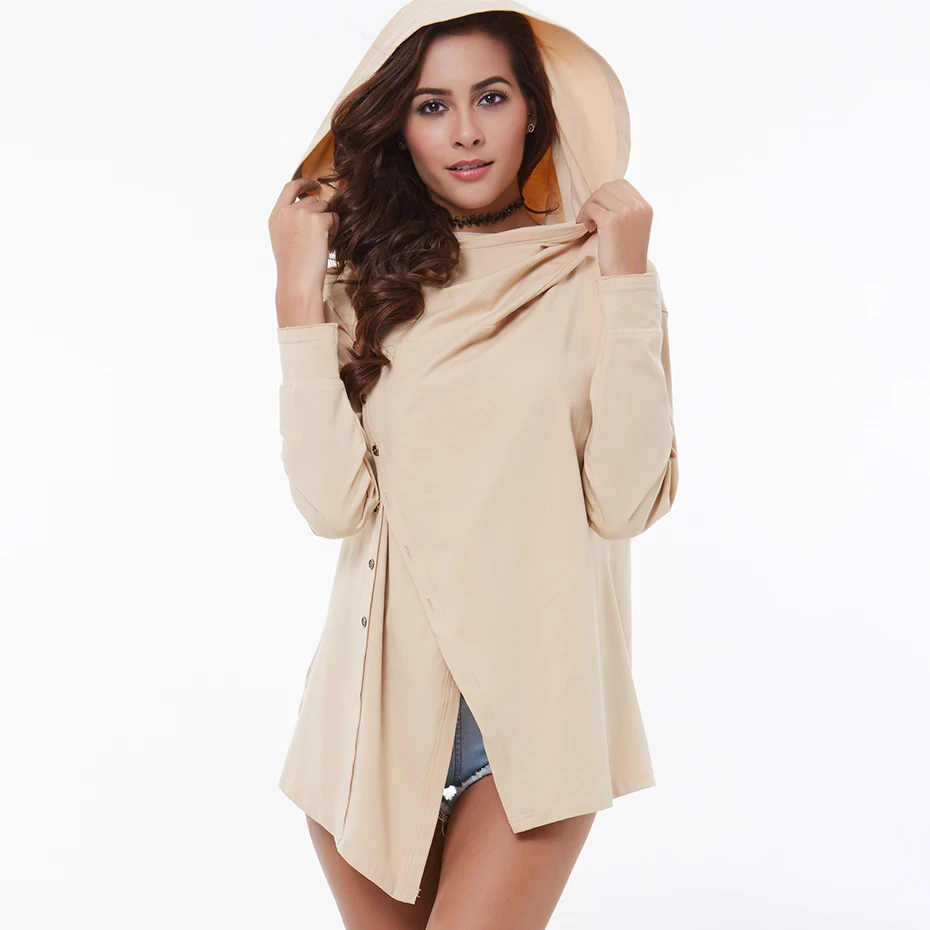 Long beige hoodie Clearance