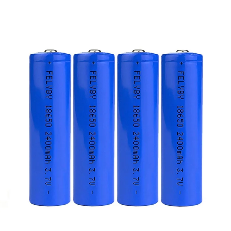 Горячее предложение! Распродажа! FELYBY высокое качество 3,7 V 2400mAh 2-10 шт 18650 литий-ионная аккумуляторная батарея с USB зарядным устройством - Цвет: 4 pcs