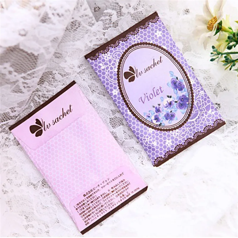 Violet 1 шт. ароматерапия, свежий воздух, освежающий ароматизатор, Сумка с цветочным принтом, 9 видов ароматизаторов, натуральный запах, благовония, гардероб Саше - Цвет: Violet