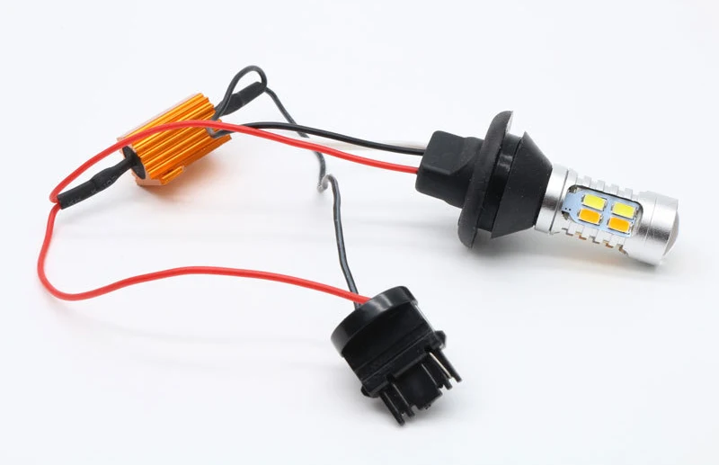 2x Super Bright 1156 P21W BA15S BA15S 3157 20SMD Canbus Error Free Dual Color Amber White Switchback LED DRL Turn Signal Lights (3)