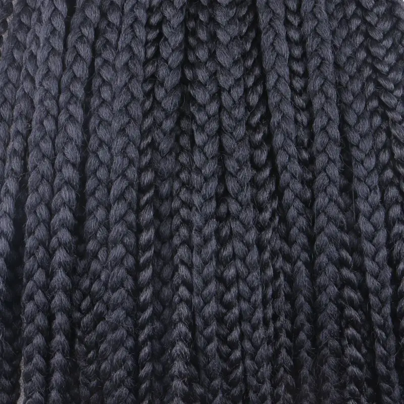 Роскошные для плетения, синтезированные волосы, Омбре, фиолетовый, коричневый, блонд, 24 дюйма, 12 прядей/шт, 6 шт./лот, 110 г, огромные косички для вязания крючком - Цвет: # 1B