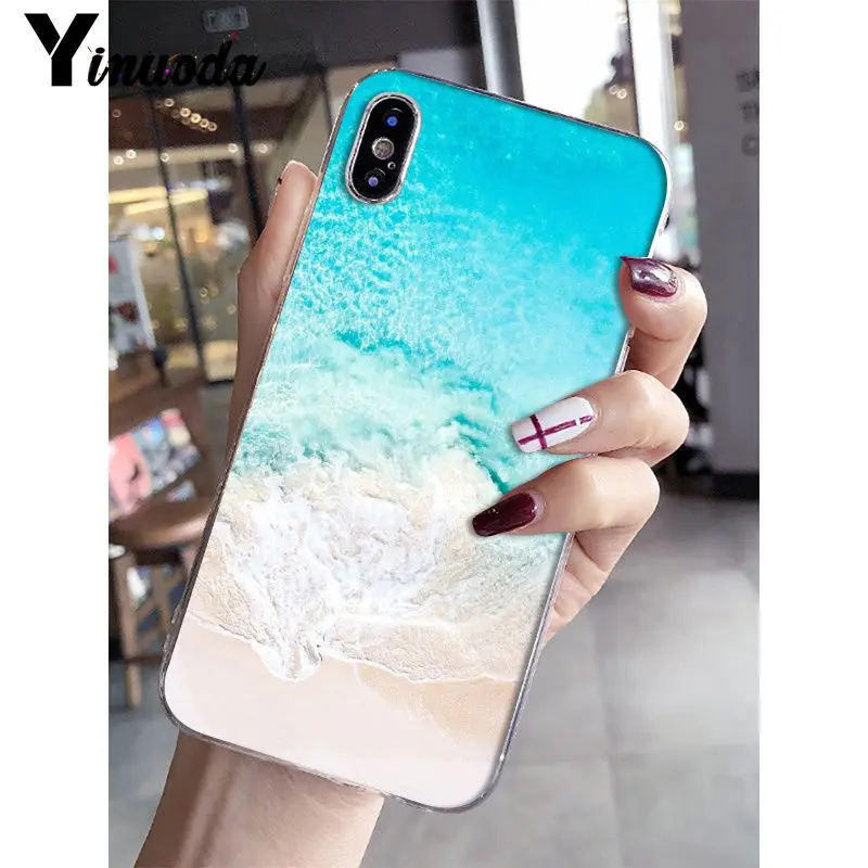 Yinuoda красивый мягкий силиконовый чехол для телефона из ТПУ с морскими волнами для iPhone X XS MAX 6 6s 7 7plus 8 8Plus 5 5S SE XR - Цвет: A10