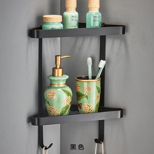 Bathroom Shelf Copper Bath Shower Rack Bath Shower Shelf Bath Shower Caddy  Holder Bolt Inserting Rose Gold Square Corner Shelf - Bathroom Shelves -  AliExpress