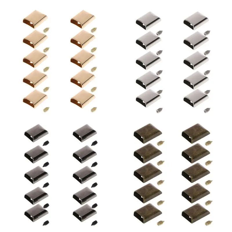 

10pcs Leather Craft DIY Metal Zipper Tail Clips Buckle Stop Tail Plug Head Tool Fastener with Screws