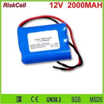 

200pcs/lot 12v 2000mah 18650 cylindrical li-ion battery pack rechargeable for CCTV camera